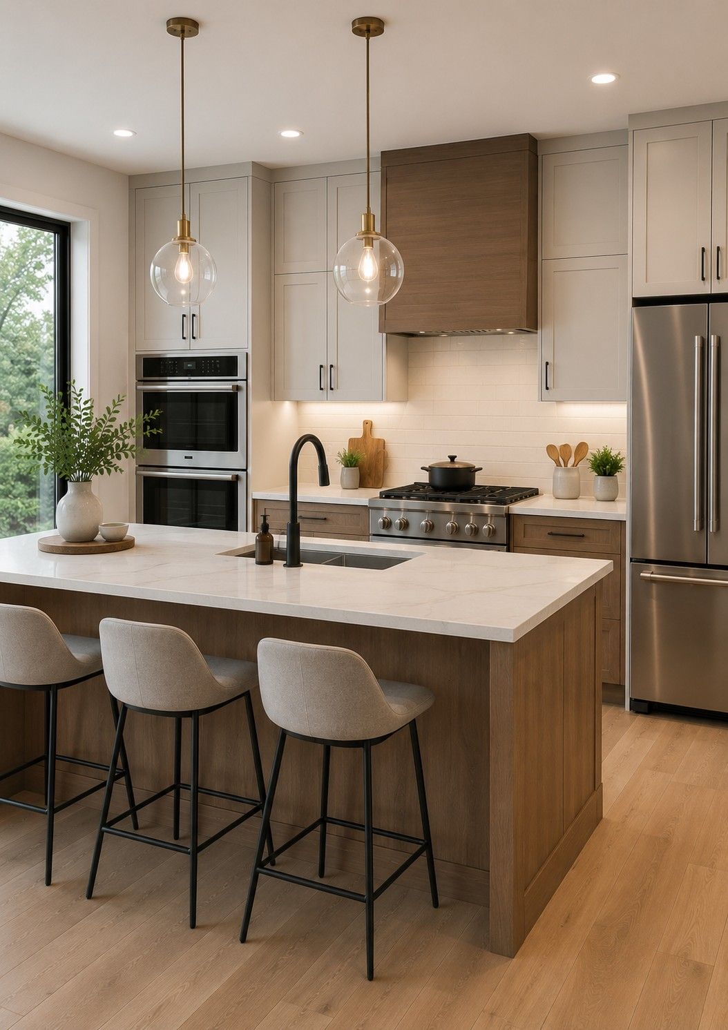 Modern kitchen design in Chittagong with custom cabinetry and integrated appliances
